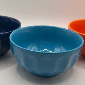 SWEESE Set of 3!  5.5" dia., 26 oz. Colorful  Fluted Bowls!